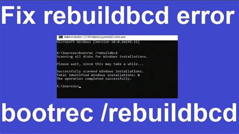 rebuildbcd|what is bootrec rebuildbcd.